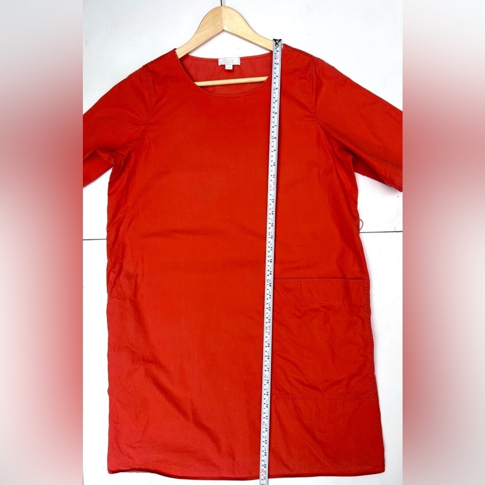 Cos Solid Orange Structured Short Sleeve Dress Bi… - image 7